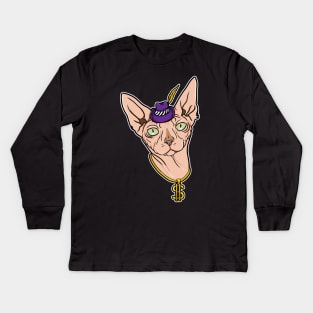 pimp cat Kids Long Sleeve T-Shirt